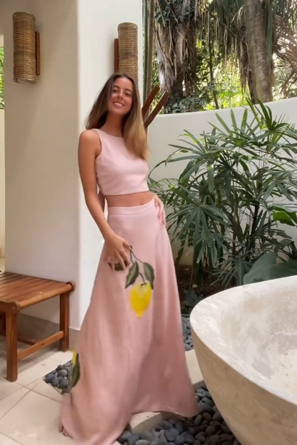 KELLY - CONJUNTO TOP Y FALDA