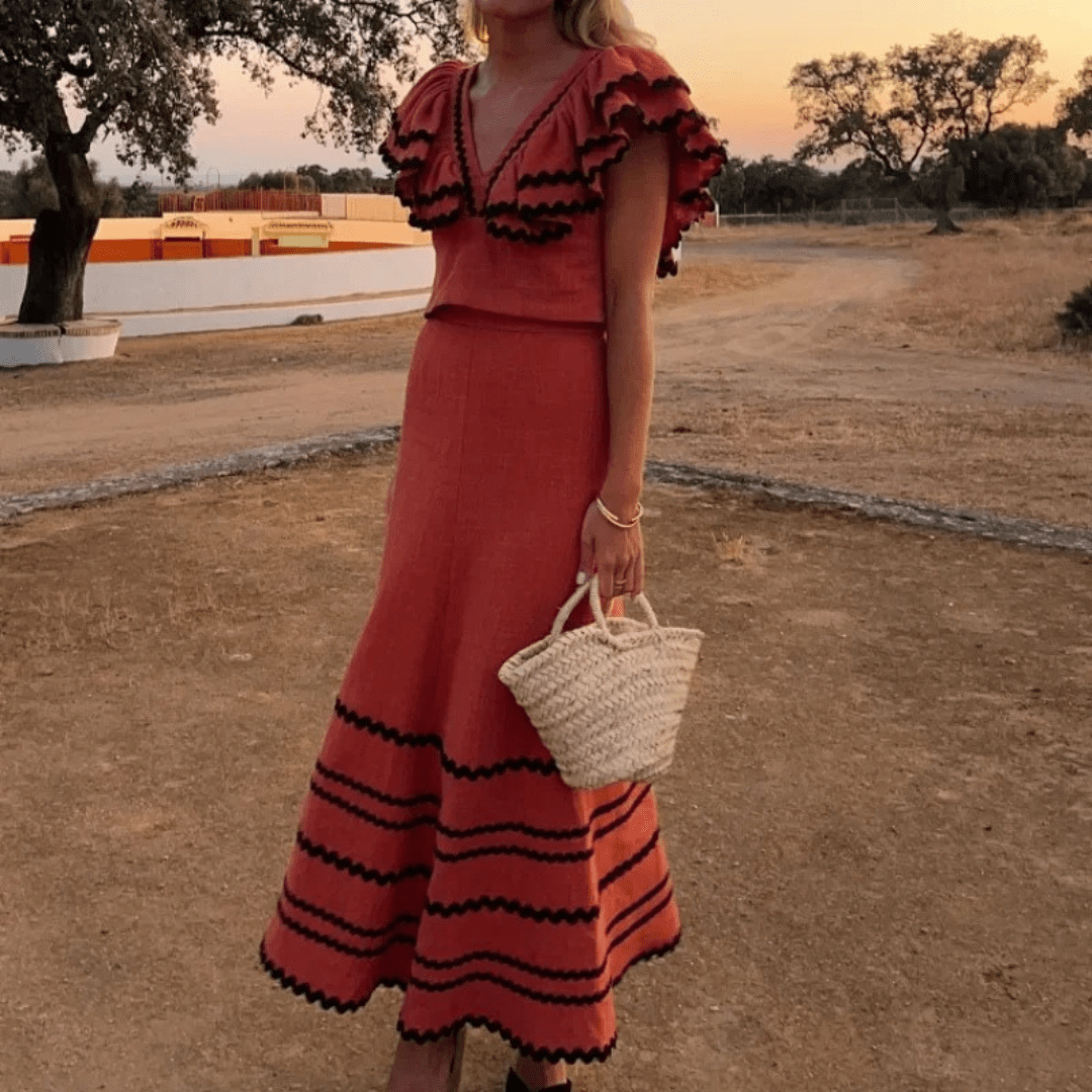 CAMELIA - CONJUNTO TOP Y FALDA