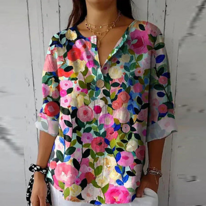 NIEVES - BLUSA HOLGADA ESTAMPADA