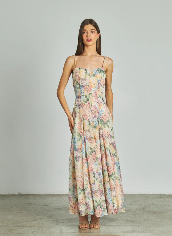 MARCELINA - VESTIDO LARGO CON TIRANTES