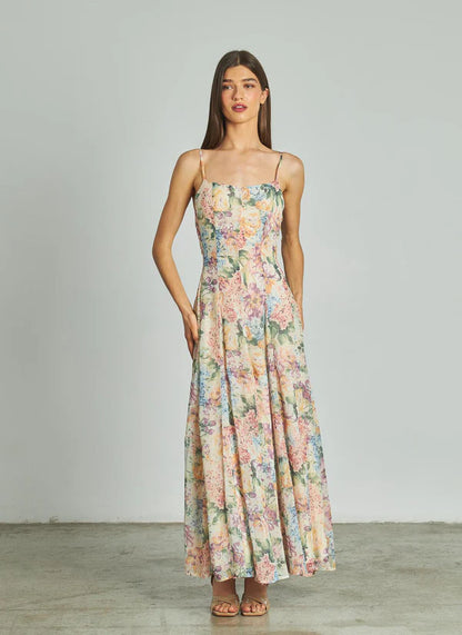 MARCELINA - VESTIDO LARGO CON TIRANTES