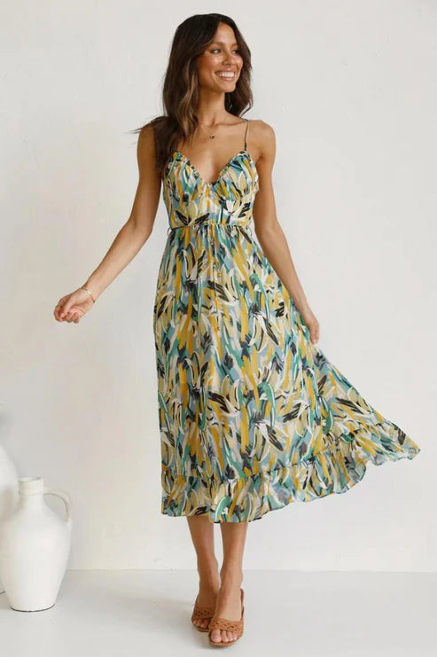 FRIDA - VESTIDO ESTAMPADO CON TIRANTES