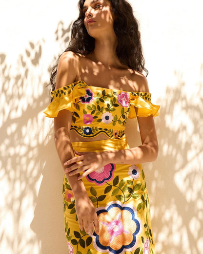 CARINA - CONJUNTO TOP Y FALDA