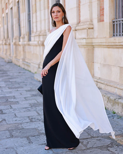 JASMINA - VESTIDO LARGO ASIMÉTRICO