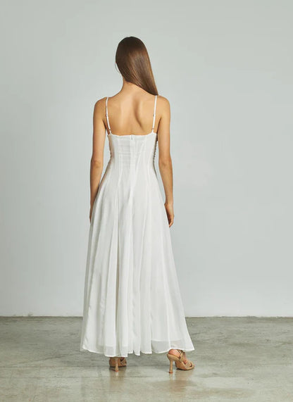 MARCELINA - VESTIDO LARGO CON TIRANTES