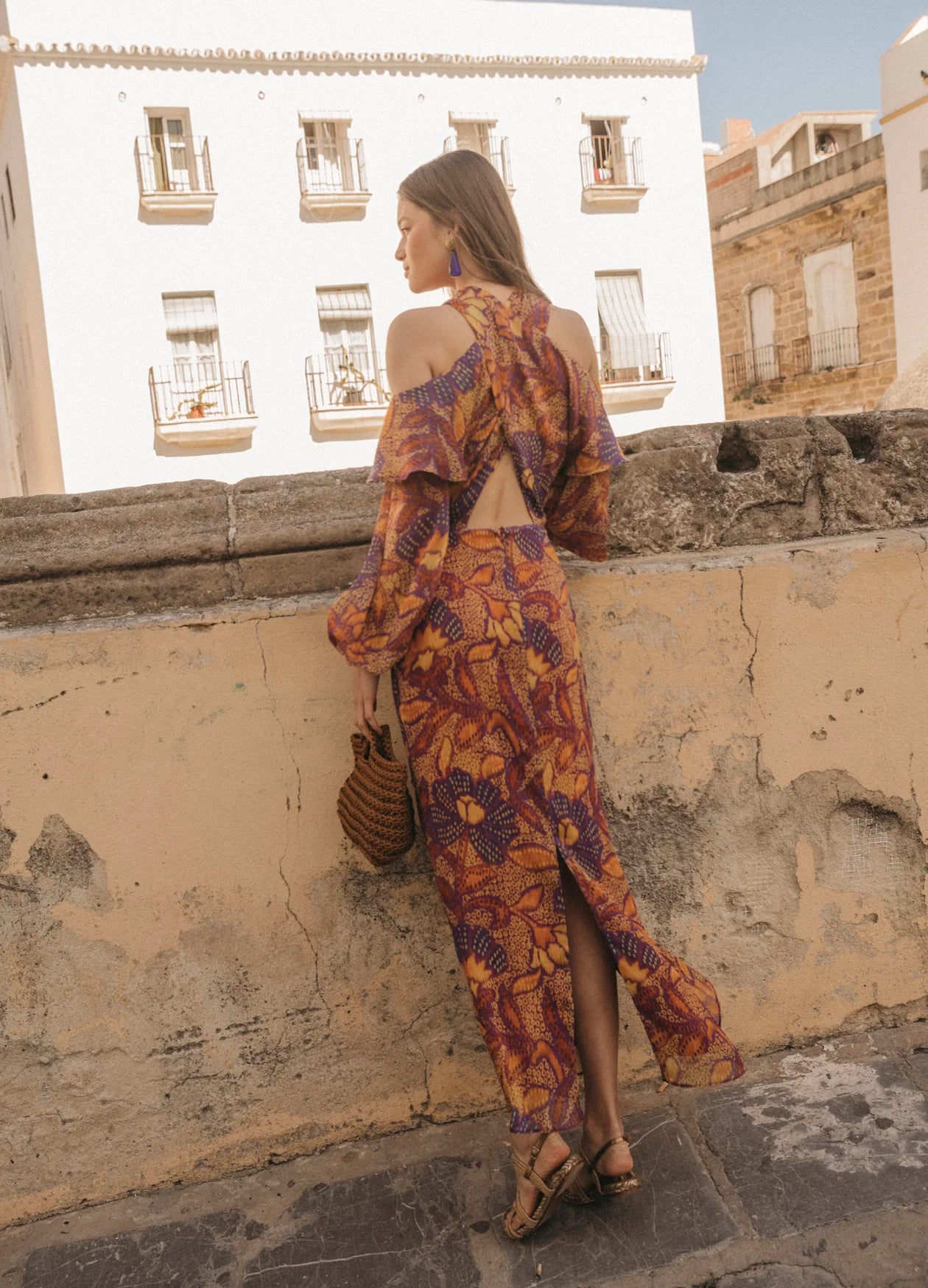 EULOGIA - VESTIDO MIDI CON ESTAMPADO