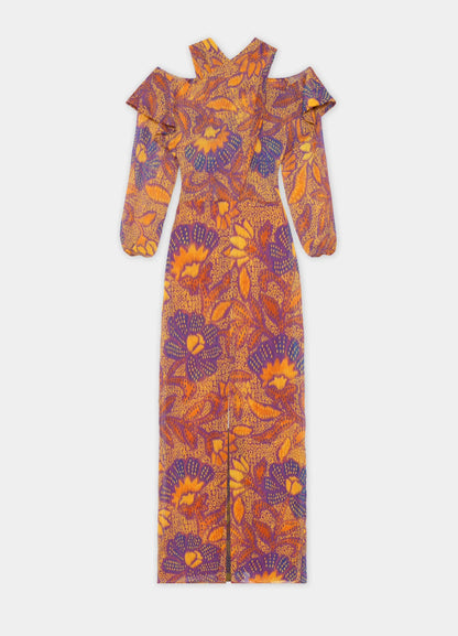 EULOGIA - VESTIDO MIDI CON ESTAMPADO