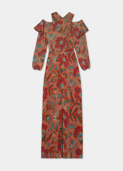 EULOGIA - VESTIDO MIDI CON ESTAMPADO