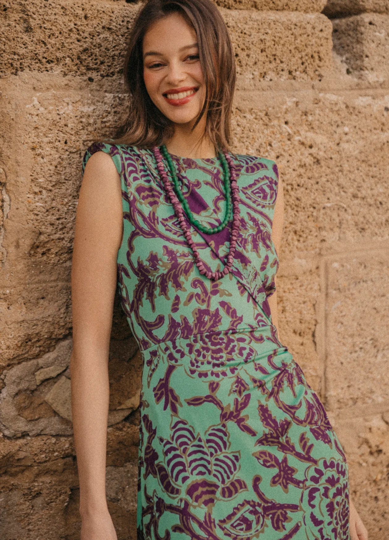 DEYANIRA - VESTIDO MIDI CON ESTAMPADO