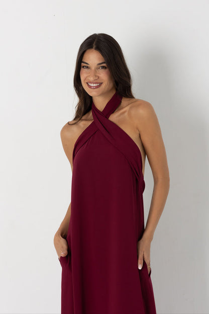 PAULINA - VESTIDO CON ESCOTE HALTER