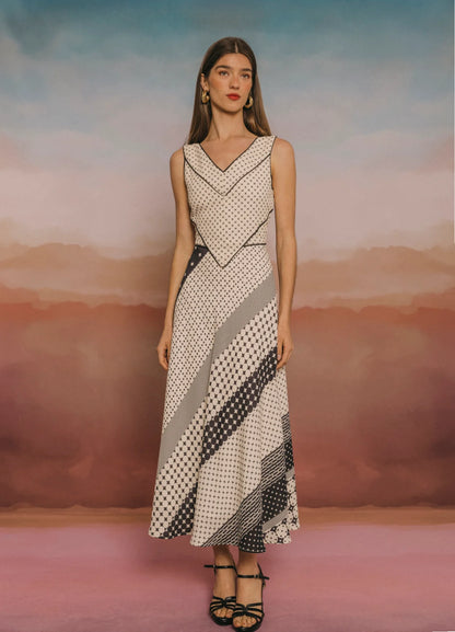 AVELINA - VESTIDO ESTAMPADO SIN MANGAS