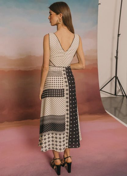 AVELINA - VESTIDO ESTAMPADO SIN MANGAS