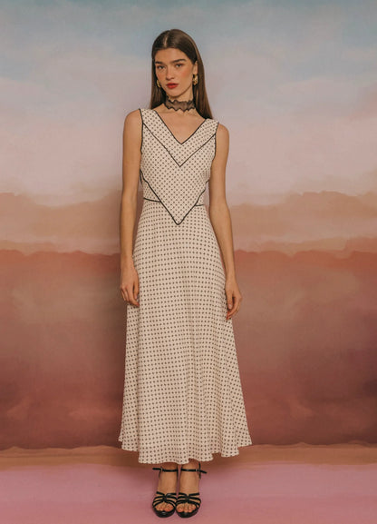 AVELINA - VESTIDO ESTAMPADO SIN MANGAS