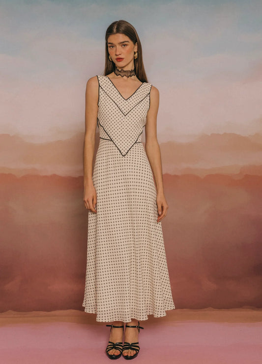 AVELINA - VESTIDO ESTAMPADO SIN MANGAS