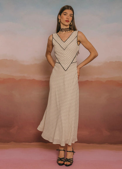 AVELINA - VESTIDO ESTAMPADO SIN MANGAS