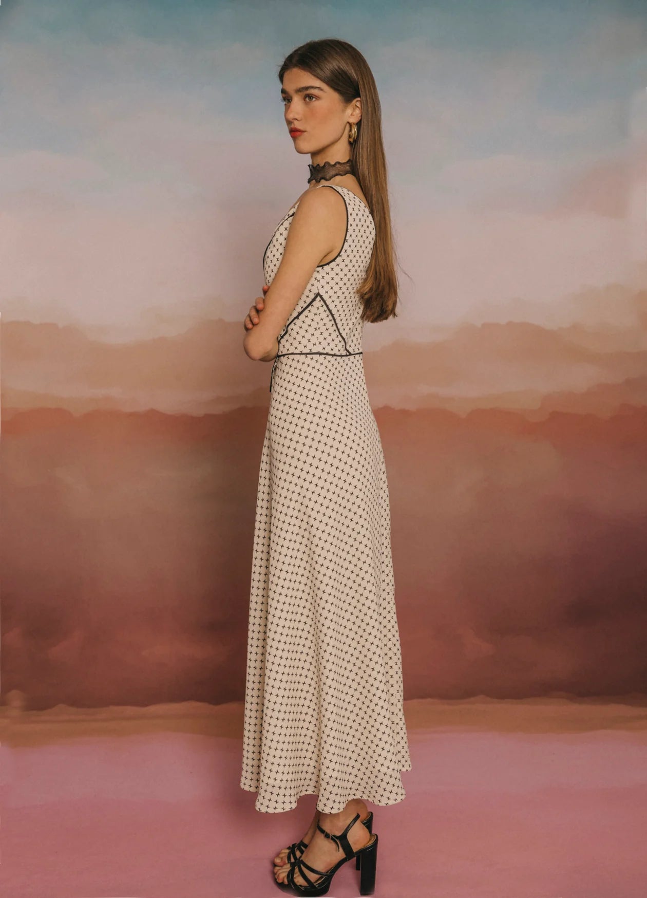 AVELINA - VESTIDO ESTAMPADO SIN MANGAS