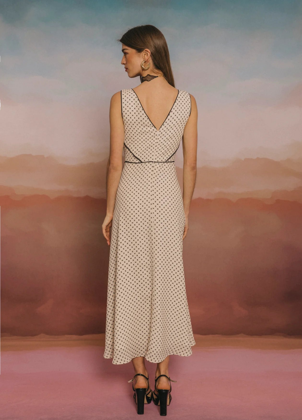 AVELINA - VESTIDO ESTAMPADO SIN MANGAS