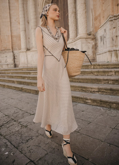 AVELINA - VESTIDO ESTAMPADO SIN MANGAS