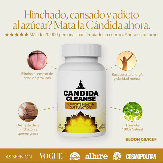 CANDIDA CLEANSE® CÁPSULAS QUE REDUCEN ANTOJOS, HINCHAZÓN Y FATIGA