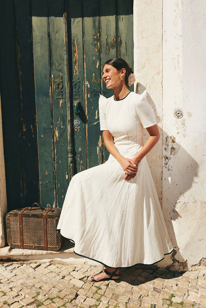 PRUDENCIA  - VESTIDO MIDI ENTALLADO