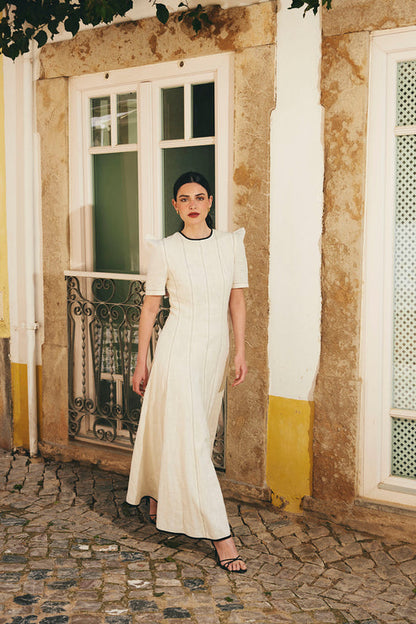 PRUDENCIA  - VESTIDO MIDI ENTALLADO