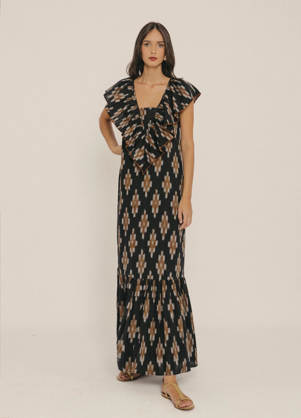 MIREYA - VESTIDO MIDI CON ESTAMPADO