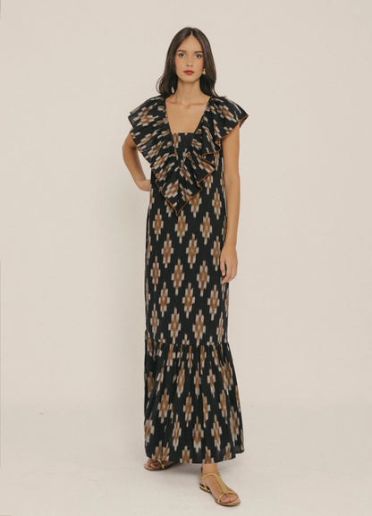 MIREYA - VESTIDO MIDI CON ESTAMPADO
