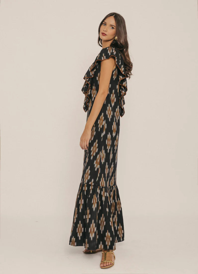 MIREYA - VESTIDO MIDI CON ESTAMPADO