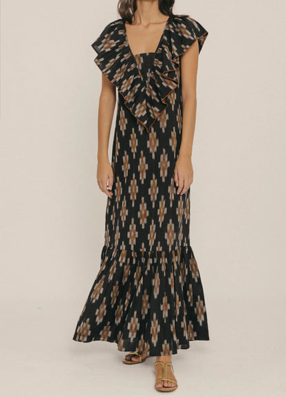 MIREYA - VESTIDO MIDI CON ESTAMPADO
