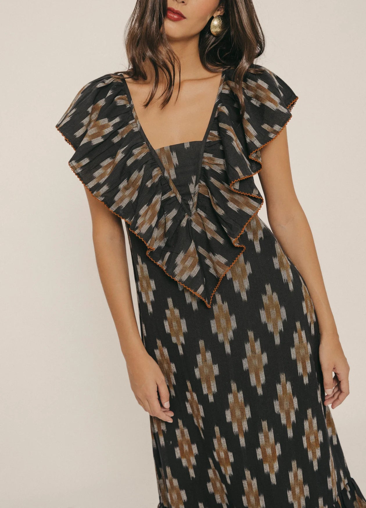 MIREYA - VESTIDO MIDI CON ESTAMPADO