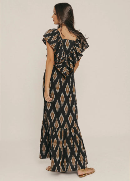 MIREYA - VESTIDO MIDI CON ESTAMPADO
