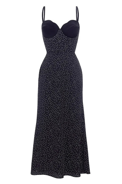 MARI - VESTIDO MIDI NEGRO