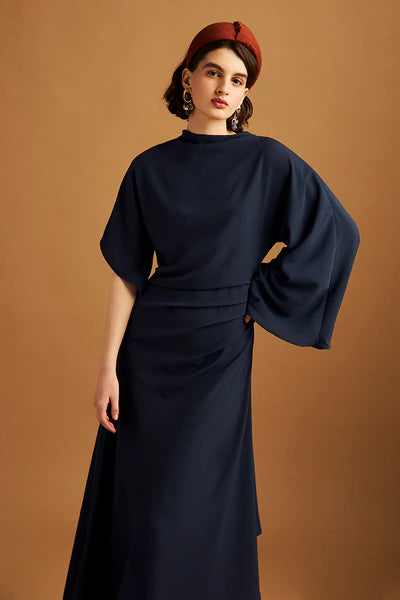 NÉLIDA - VESTIDO MIDI ASIMETRÍCO