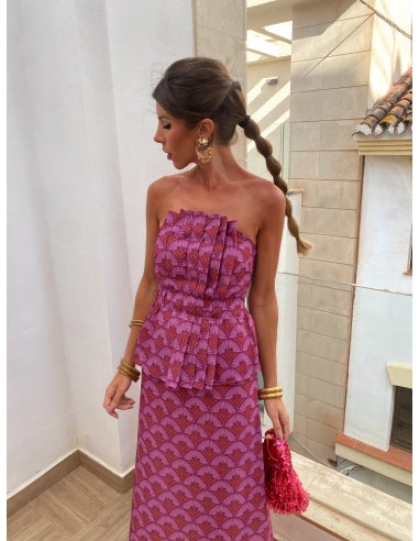 ZORAIDA - CONJUNTO TOP Y FALDA