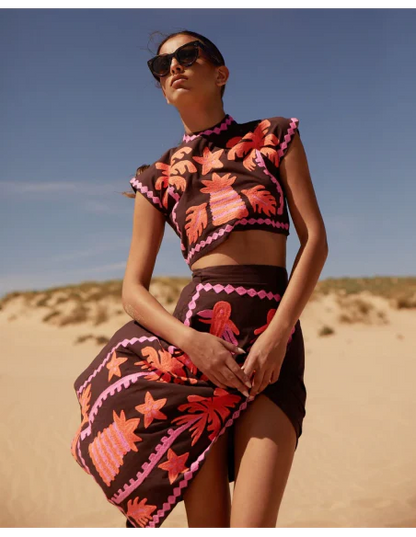 NOUR - CONJUNTO TOP Y FALDA
