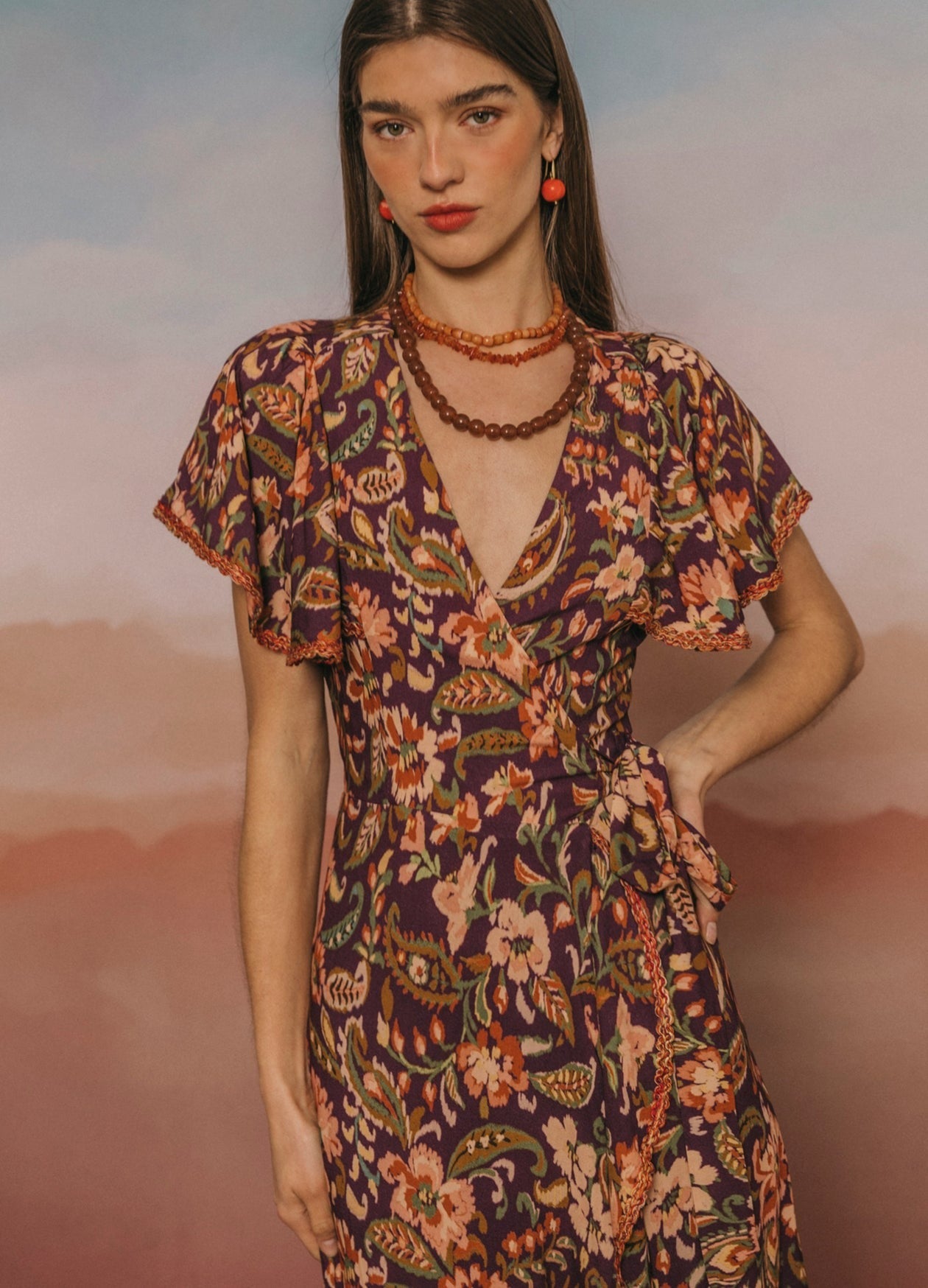 ANITA - VESTIDO CRUZADO CON ESTAMPADO