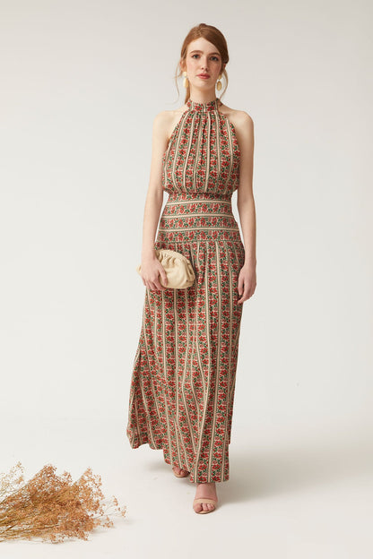 NAIARA - VESTIDO SIN MANGAS ESTAMPADO