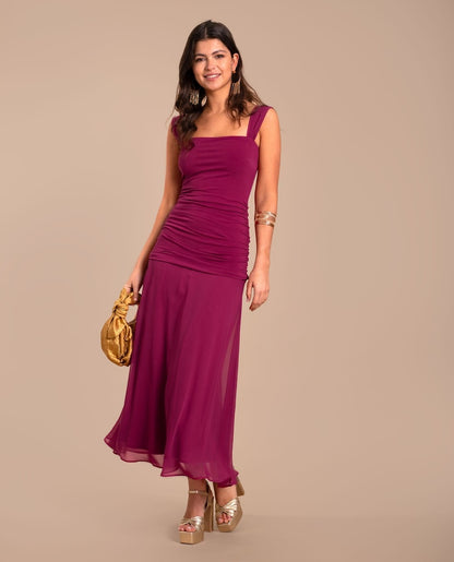 KATIA - VESTIDO CON TIRANTES ANCHOS