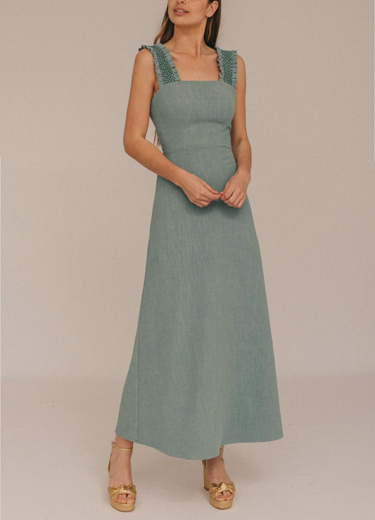 TEODORA - VESTIDO CON ESCOTE CUADRADO