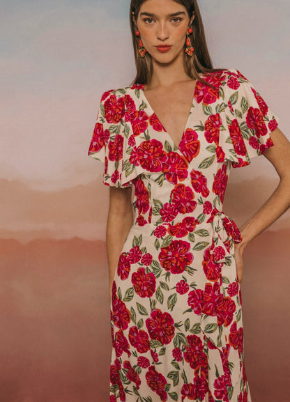 ANITA - VESTIDO CRUZADO CON ESTAMPADO