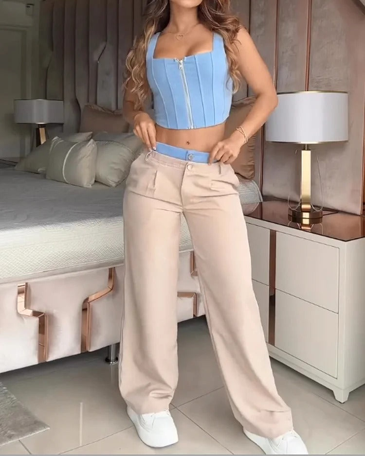 NANDY - CONJUNTO TOP Y PANTALÓN