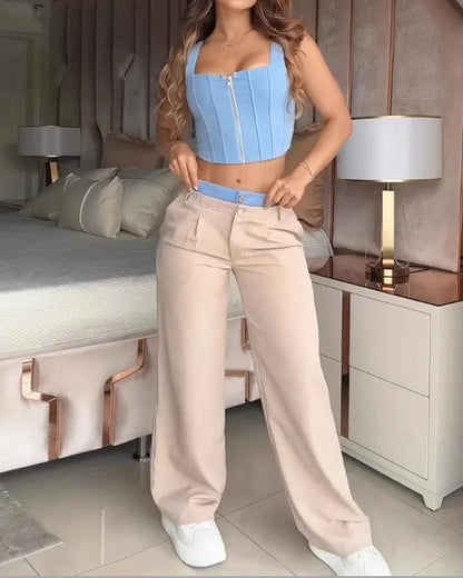 NANDY - CONJUNTO TOP Y PANTALÓN