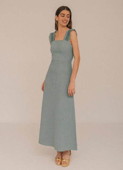 TEODORA - VESTIDO CON ESCOTE CUADRADO
