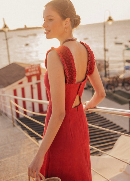 TEODORA - VESTIDO CON ESCOTE CUADRADO