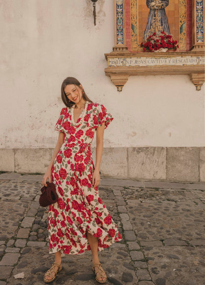 ANITA - VESTIDO CRUZADO CON ESTAMPADO