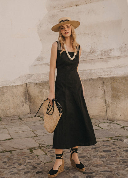 ANTONIETA - VESTIDO CON ESCOTE CUADRADO