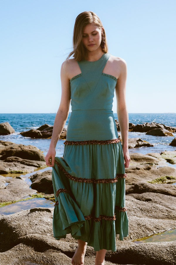 BASILIA - VESTIDO CON ESCOTE HALTER