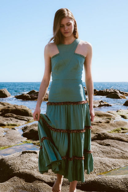 BASILIA - VESTIDO CON ESCOTE HALTER