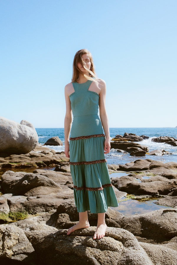 BASILIA - VESTIDO CON ESCOTE HALTER