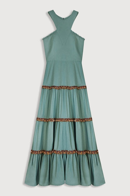 BASILIA - VESTIDO CON ESCOTE HALTER